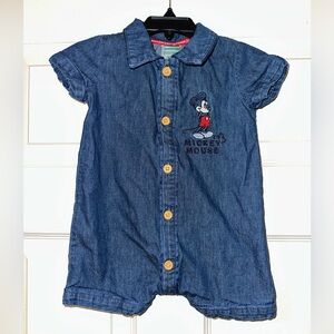 Disney Mickey Mouse Baby Boy Blue Denim Outfit